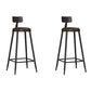 Black Contemporary Counter Height Stools Low Back Bar Stools 2 Piece Set Bar Stool(28.7"H) Clearhalo 'Bar Furniture' 'Bar Stools' 'bar_stools' 'furn' 'furn_bar_stools' 'Furniture' 'Kitchen & Dining Furniture' 7030294