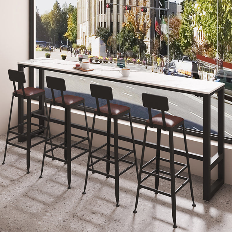 Black Contemporary Counter Height Stools Low Back Bar Stools Clearhalo 'Bar Furniture' 'Bar Stools' 'bar_stools' 'furn' 'furn_bar_stools' 'Furniture' 'Kitchen & Dining Furniture' 7030297