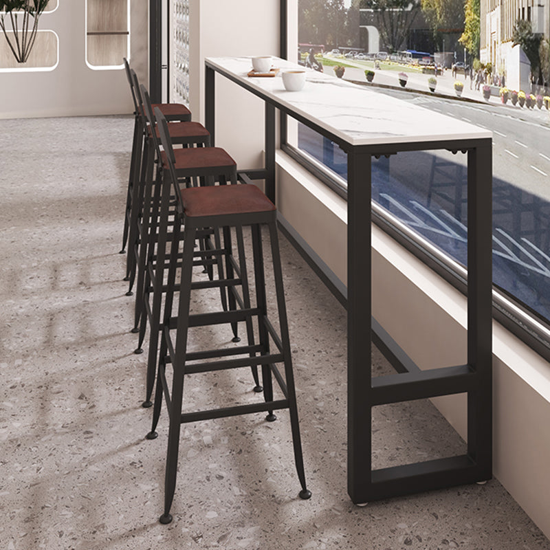 Black Contemporary Counter Height Stools Low Back Bar Stools Clearhalo 'Bar Furniture' 'Bar Stools' 'bar_stools' 'furn' 'furn_bar_stools' 'Furniture' 'Kitchen & Dining Furniture' 7030299