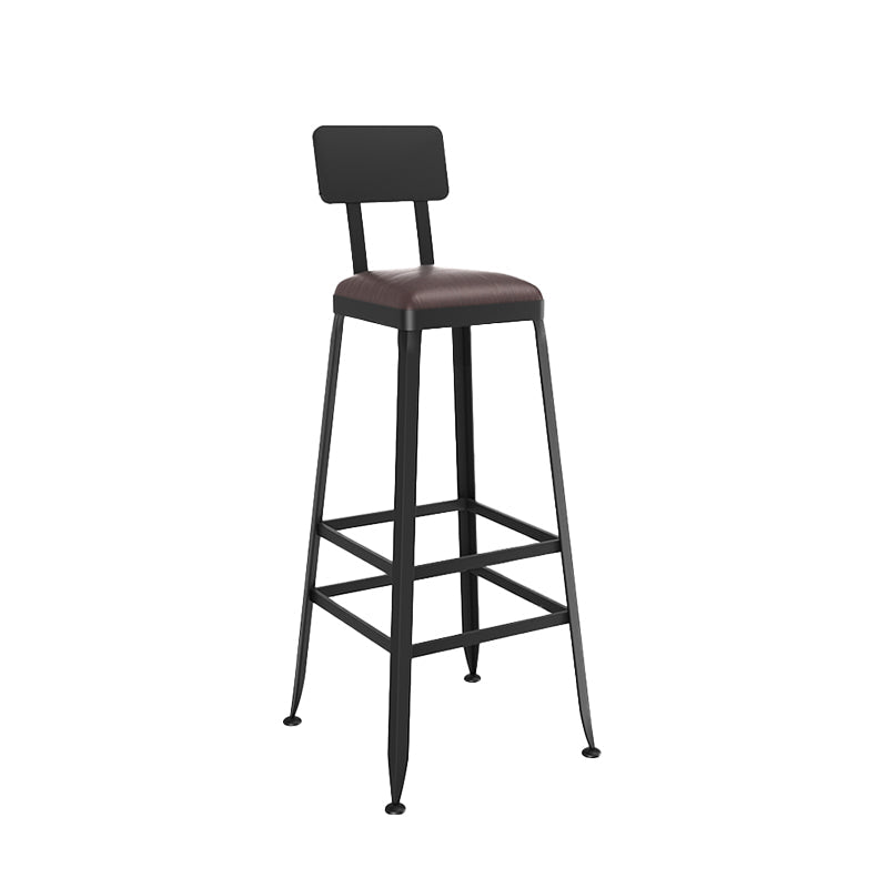 Black Contemporary Counter Height Stools Low Back Bar Stools Clearhalo 'Bar Furniture' 'Bar Stools' 'bar_stools' 'furn' 'furn_bar_stools' 'Furniture' 'Kitchen & Dining Furniture' 7030301
