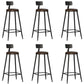 Black Contemporary Counter Height Stools Low Back Bar Stools 6 Piece Set Bar Stool(28.7"H) Clearhalo 'Bar Furniture' 'Bar Stools' 'bar_stools' 'furn' 'furn_bar_stools' 'Furniture' 'Kitchen & Dining Furniture' 7030303