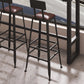 Black Contemporary Counter Height Stools Low Back Bar Stools Clearhalo 'Bar Furniture' 'Bar Stools' 'bar_stools' 'furn' 'furn_bar_stools' 'Furniture' 'Kitchen & Dining Furniture' 7030304