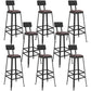 Black Contemporary Counter Height Stools Low Back Bar Stools 8 Piece Set Bar Stool(30"H) Clearhalo 'Bar Furniture' 'Bar Stools' 'bar_stools' 'furn' 'furn_bar_stools' 'Furniture' 'Kitchen & Dining Furniture' 7030305