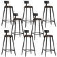 Black Contemporary Counter Height Stools Low Back Bar Stools 8 Piece Set Bar Stool(28.7"H) Clearhalo 'Bar Furniture' 'Bar Stools' 'bar_stools' 'furn' 'furn_bar_stools' 'Furniture' 'Kitchen & Dining Furniture' 7030306
