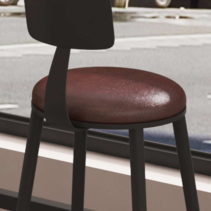 Black Contemporary Counter Height Stools Low Back Bar Stools Clearhalo 'Bar Furniture' 'Bar Stools' 'bar_stools' 'furn' 'furn_bar_stools' 'Furniture' 'Kitchen & Dining Furniture' 7030308