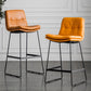 Modern Backrest Armless Counter Stool Iron Cafe Bar Stool with Cushion Clearhalo 'Bar Furniture' 'Bar Stools' 'bar_stools' 'furn' 'furn_bar_stools' 'Furniture' 'Kitchen & Dining Furniture' 7030313