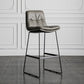 Modern Backrest Armless Counter Stool Iron Cafe Bar Stool with Cushion Dark Gray 1 Piece Clearhalo 'Bar Furniture' 'Bar Stools' 'bar_stools' 'furn' 'furn_bar_stools' 'Furniture' 'Kitchen & Dining Furniture' 7030314