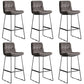 Modern Backrest Armless Counter Stool Iron Cafe Bar Stool with Cushion Dark Heather Gray 6 Piece Set Clearhalo 'Bar Furniture' 'Bar Stools' 'bar_stools' 'furn' 'furn_bar_stools' 'Furniture' 'Kitchen & Dining Furniture' 7030362