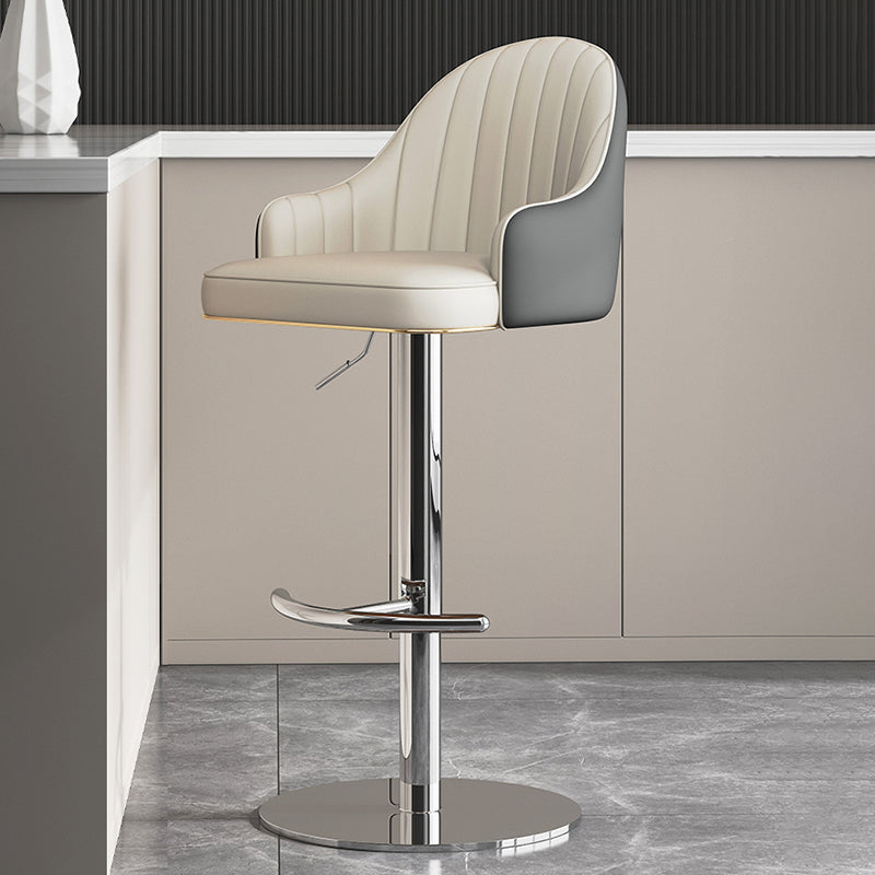 Backoutle industriale Sgabello da bar per bar con bancone elevabile in ferro con cuscino e pedale