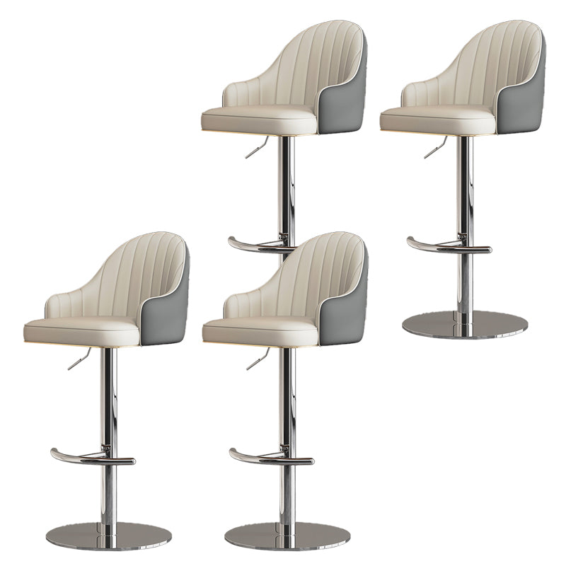 Backoutle industriale Sgabello da bar per bar con bancone elevabile in ferro con cuscino e pedale