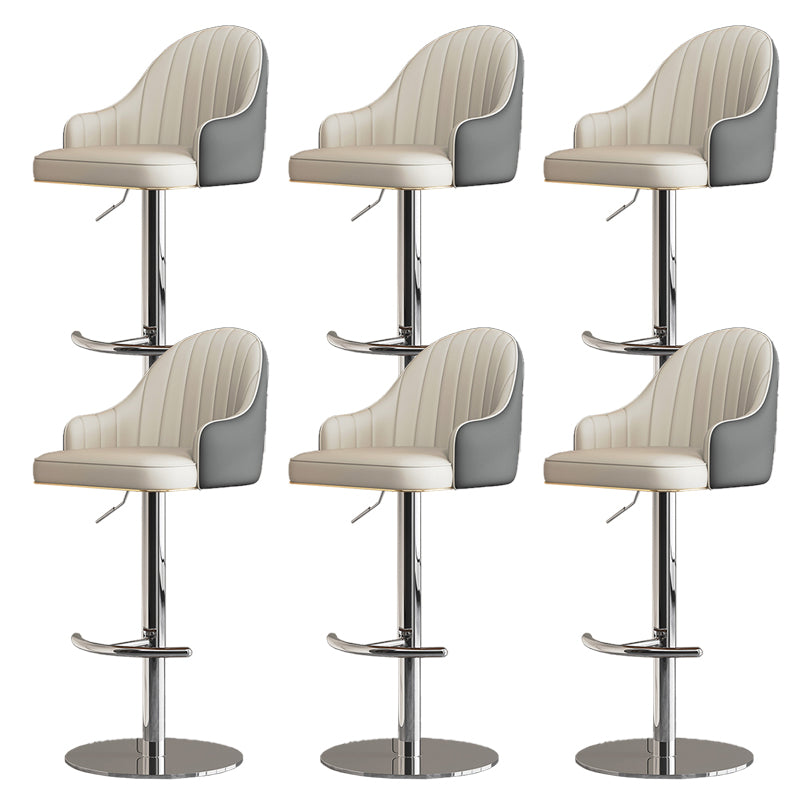 Backoutle industriale Sgabello da bar per bar con bancone elevabile in ferro con cuscino e pedale