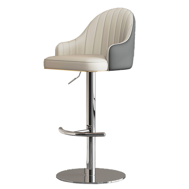 Backoutle industriale Sgabello da bar per bar con bancone elevabile in ferro con cuscino e pedale