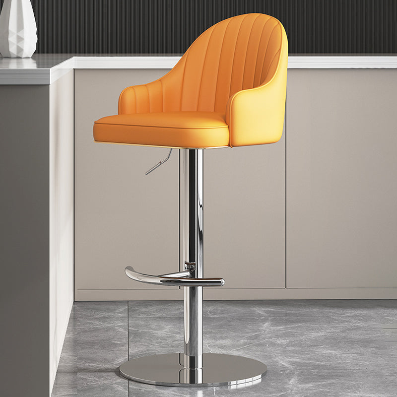 Backoutle industriale Sgabello da bar per bar con bancone elevabile in ferro con cuscino e pedale