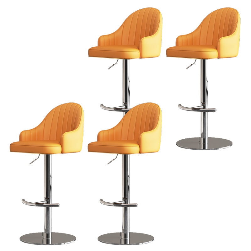 Backoutle industriale Sgabello da bar per bar con bancone elevabile in ferro con cuscino e pedale