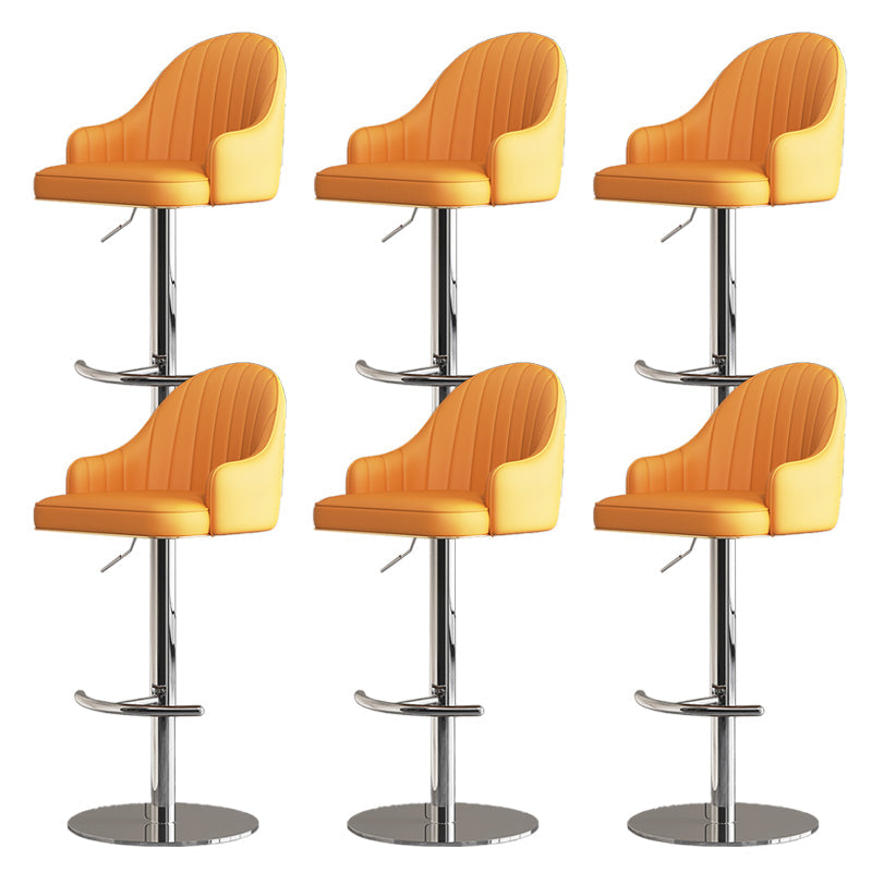 Backoutle industriale Sgabello da bar per bar con bancone elevabile in ferro con cuscino e pedale