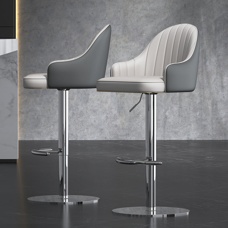 Backoutle industriale Sgabello da bar per bar con bancone elevabile in ferro con cuscino e pedale