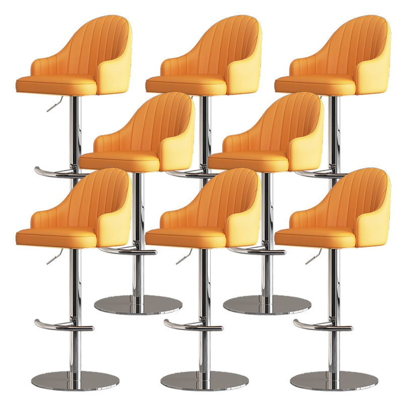 Backoutle industriale Sgabello da bar per bar con bancone elevabile in ferro con cuscino e pedale