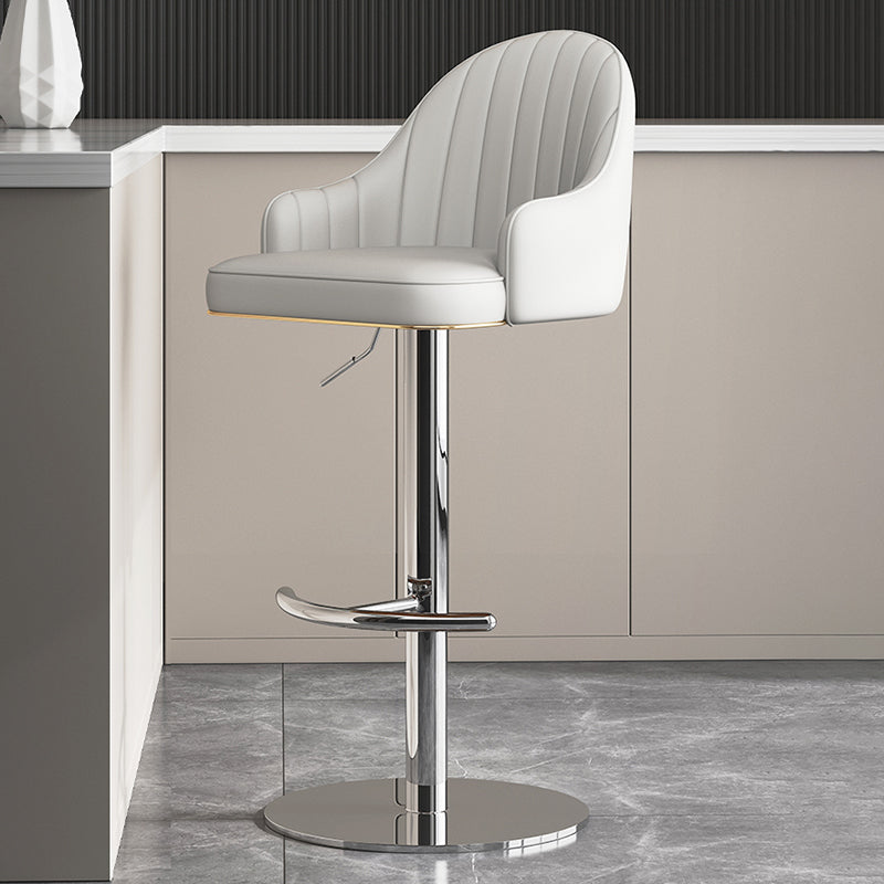 Backoutle industriale Sgabello da bar per bar con bancone elevabile in ferro con cuscino e pedale