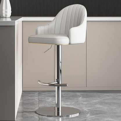 Backoutle industriale Sgabello da bar per bar con bancone elevabile in ferro con cuscino e pedale