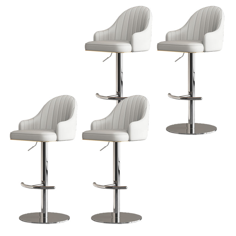 Backoutle industriale Sgabello da bar per bar con bancone elevabile in ferro con cuscino e pedale