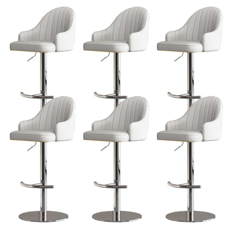 Backoutle industriale Sgabello da bar per bar con bancone elevabile in ferro con cuscino e pedale