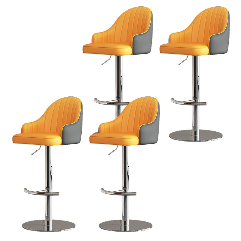 Backoutle industriale Sgabello da bar per bar con bancone elevabile in ferro con cuscino e pedale