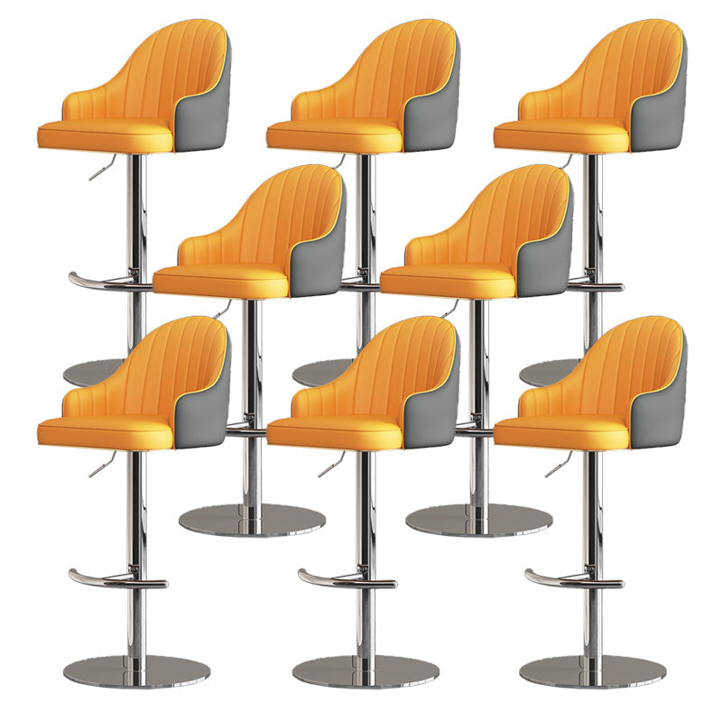 Backoutle industriale Sgabello da bar per bar con bancone elevabile in ferro con cuscino e pedale