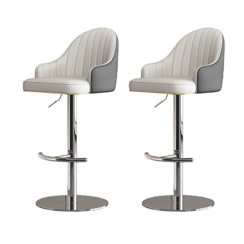 Backoutle industriale Sgabello da bar per bar con bancone elevabile in ferro con cuscino e pedale