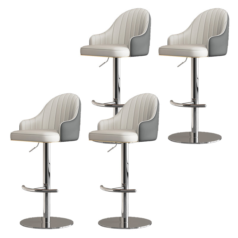 Backoutle industriale Sgabello da bar per bar con bancone elevabile in ferro con cuscino e pedale