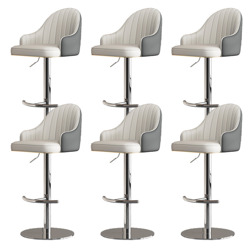 Backoutle industriale Sgabello da bar per bar con bancone elevabile in ferro con cuscino e pedale