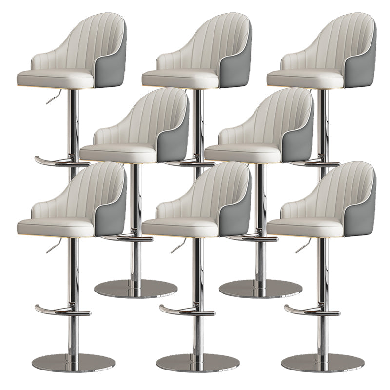 Backoutle industriale Sgabello da bar per bar con bancone elevabile in ferro con cuscino e pedale