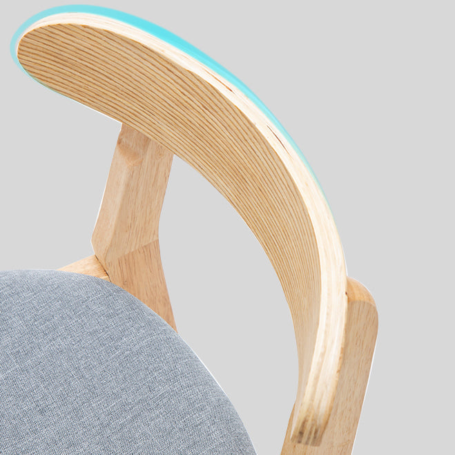 Pie de contraataque industrial Taburete de Counterless Café de madera con pedal y cojín