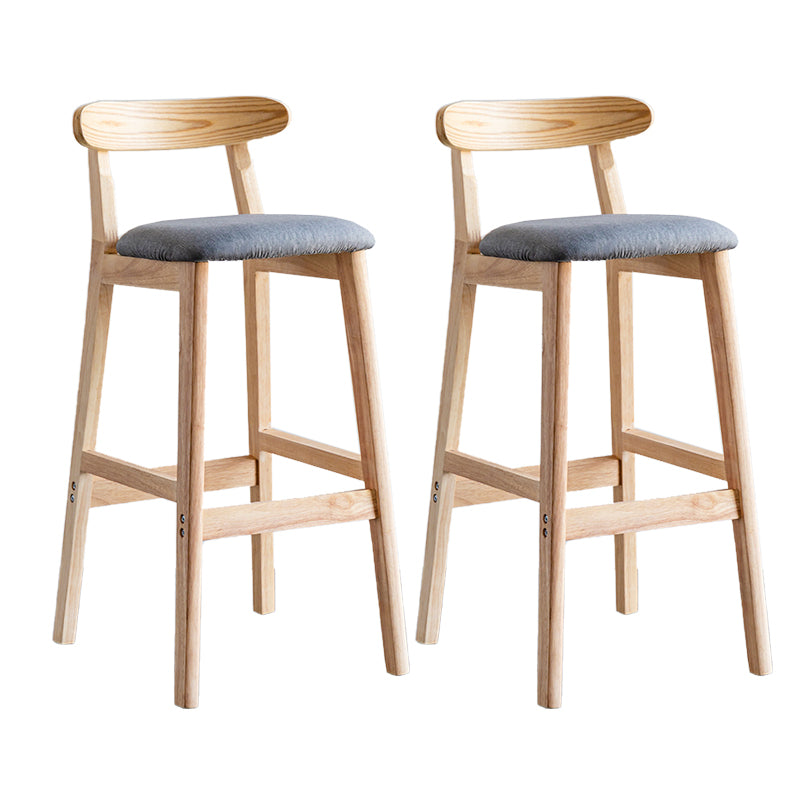 Pie de contraataque industrial Taburete de Counterless Café de madera con pedal y cojín