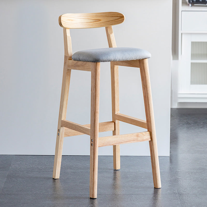 Pie de contraataque industrial Taburete de Counterless Café de madera con pedal y cojín