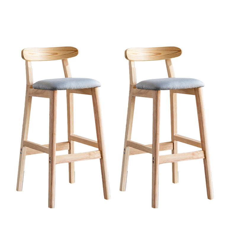 Pie de contraataque industrial Taburete de Counterless Café de madera con pedal y cojín