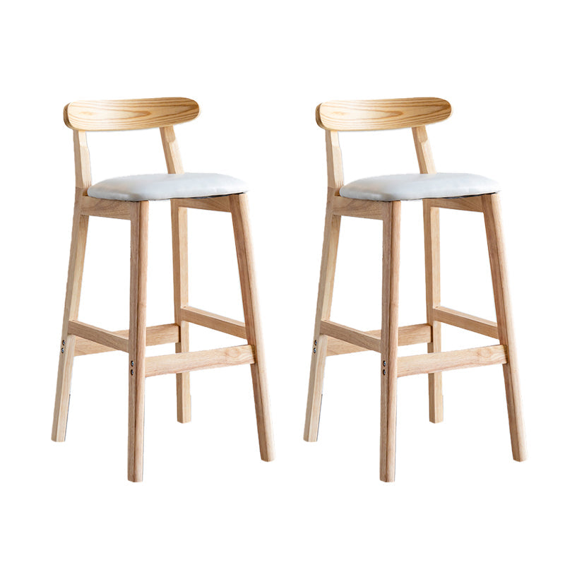 Pie de contraataque industrial Taburete de Counterless Café de madera con pedal y cojín