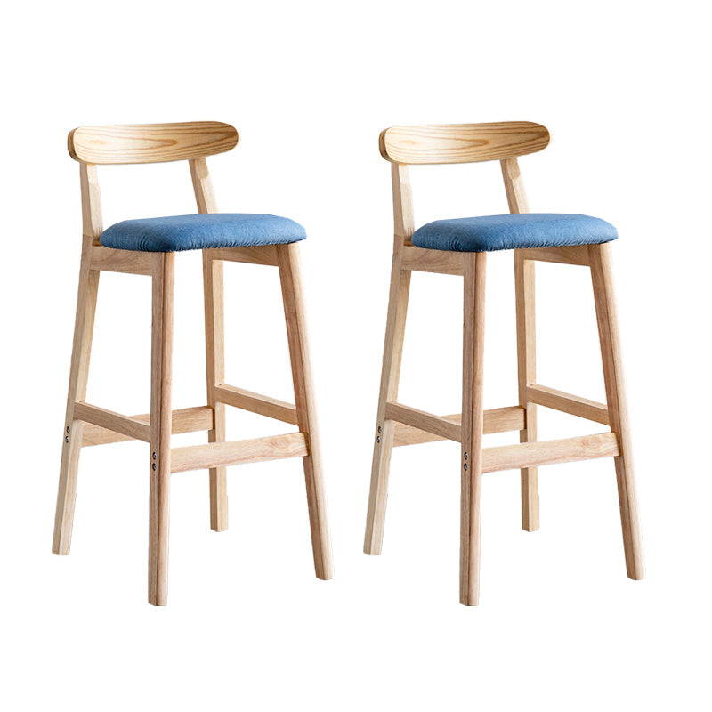 Pie de contraataque industrial Taburete de Counterless Café de madera con pedal y cojín