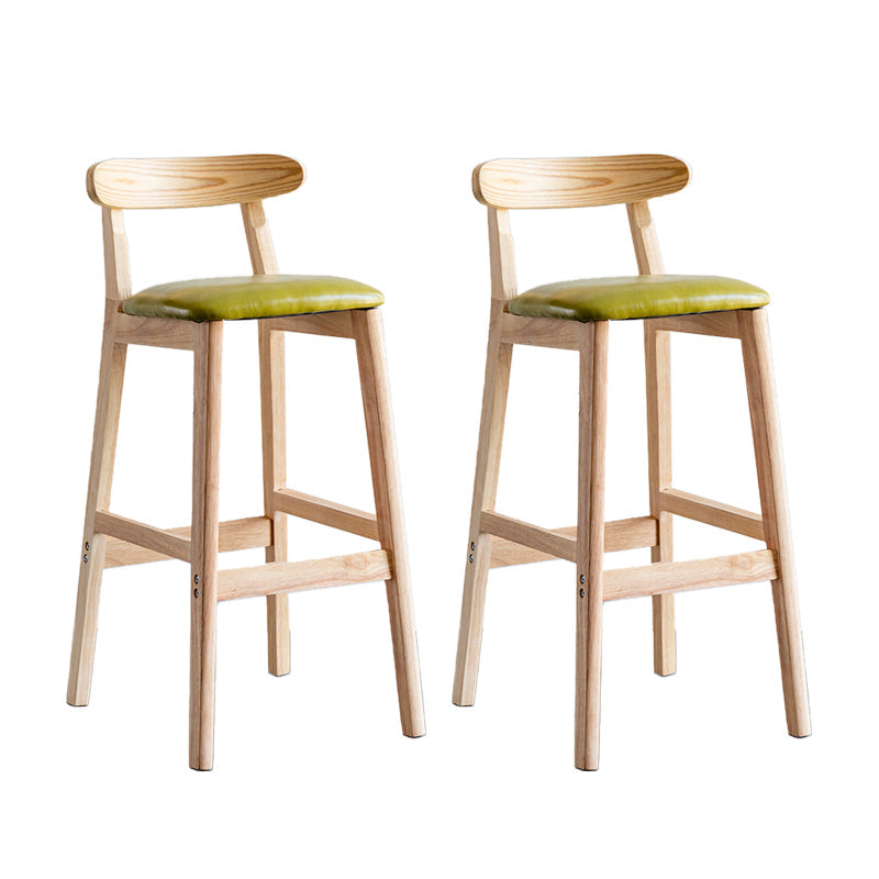 Pie de contraataque industrial Taburete de Counterless Café de madera con pedal y cojín