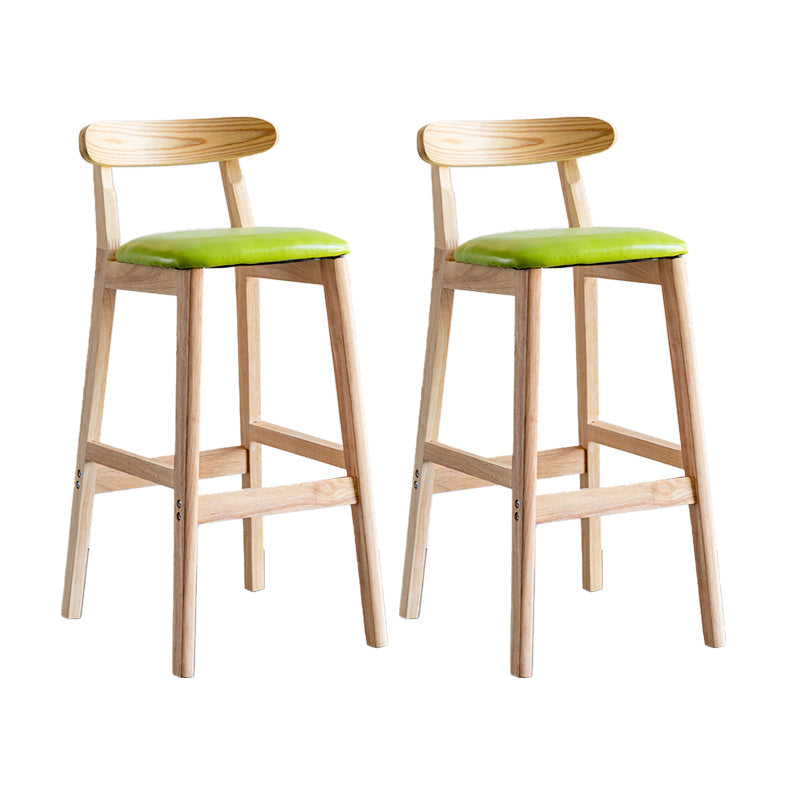 Pie de contraataque industrial Taburete de Counterless Café de madera con pedal y cojín