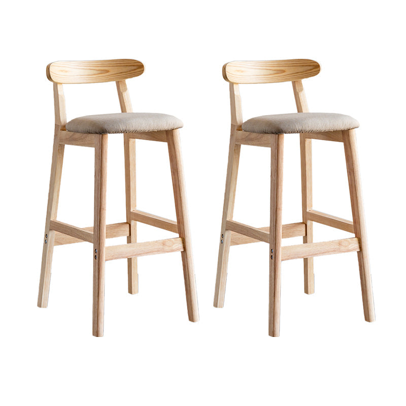 Pie de contraataque industrial Taburete de Counterless Café de madera con pedal y cojín