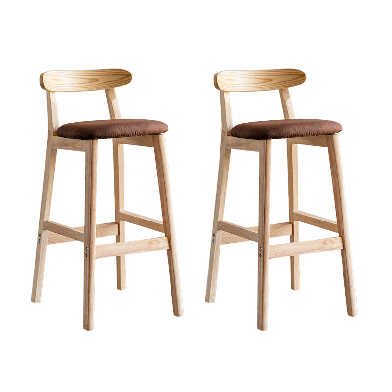 Pie de contraataque industrial Taburete de Counterless Café de madera con pedal y cojín