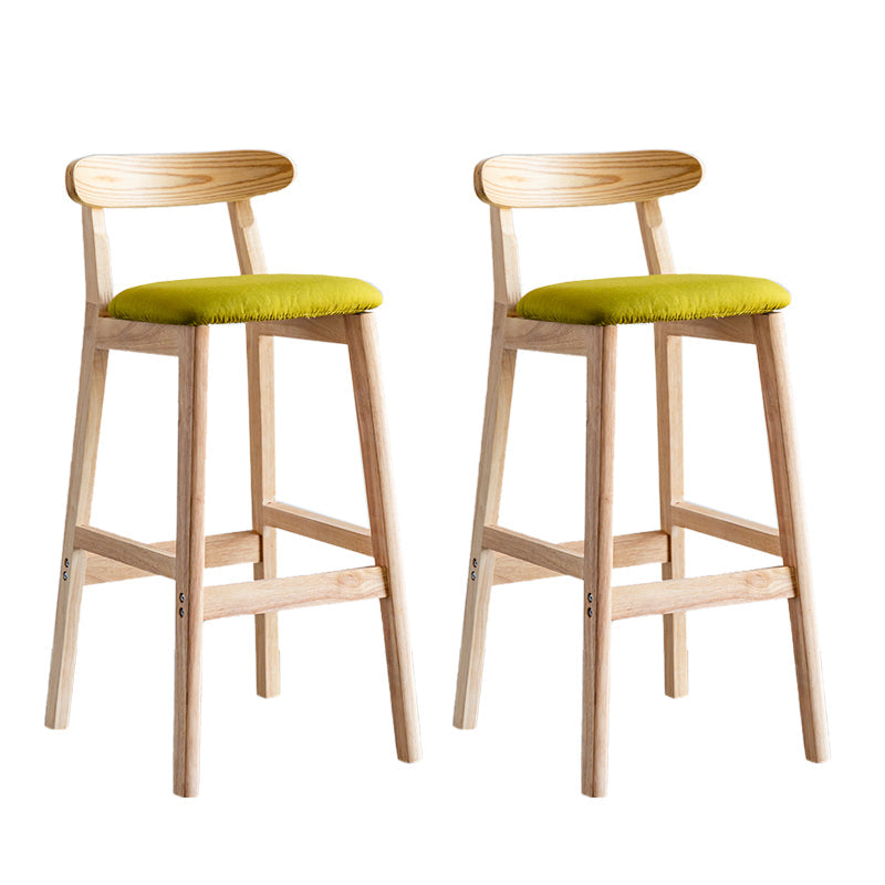 Pie de contraataque industrial Taburete de Counterless Café de madera con pedal y cojín