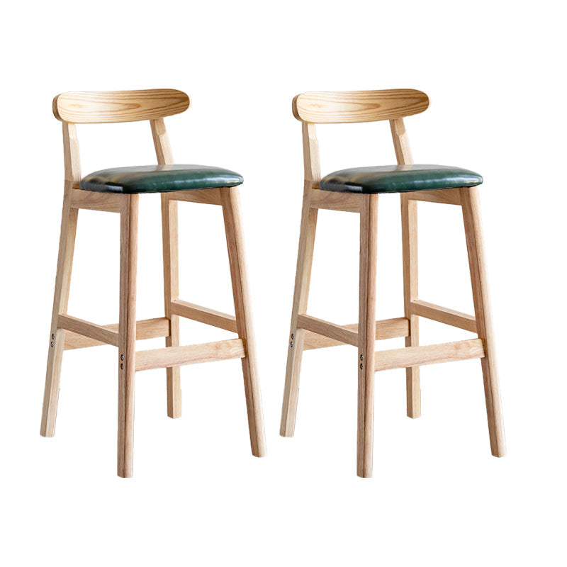 Pie de contraataque industrial Taburete de Counterless Café de madera con pedal y cojín