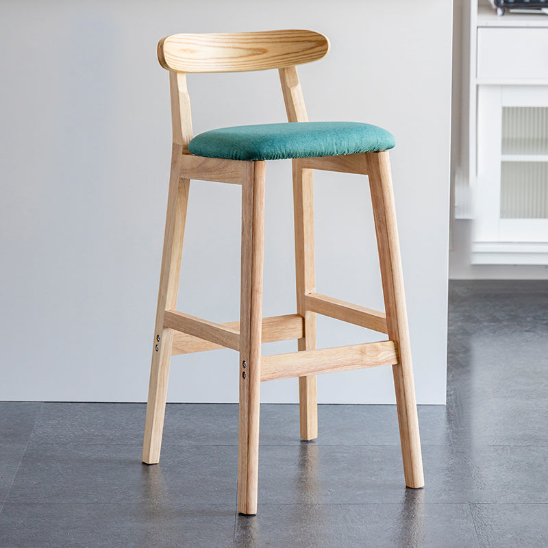 Pie de contraataque industrial Taburete de Counterless Café de madera con pedal y cojín