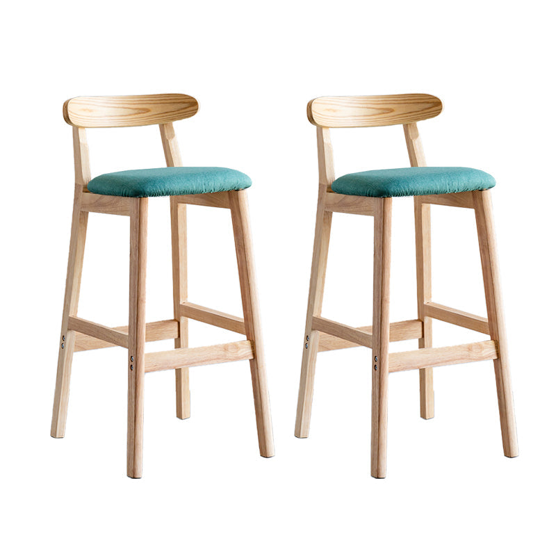 Pie de contraataque industrial Taburete de Counterless Café de madera con pedal y cojín