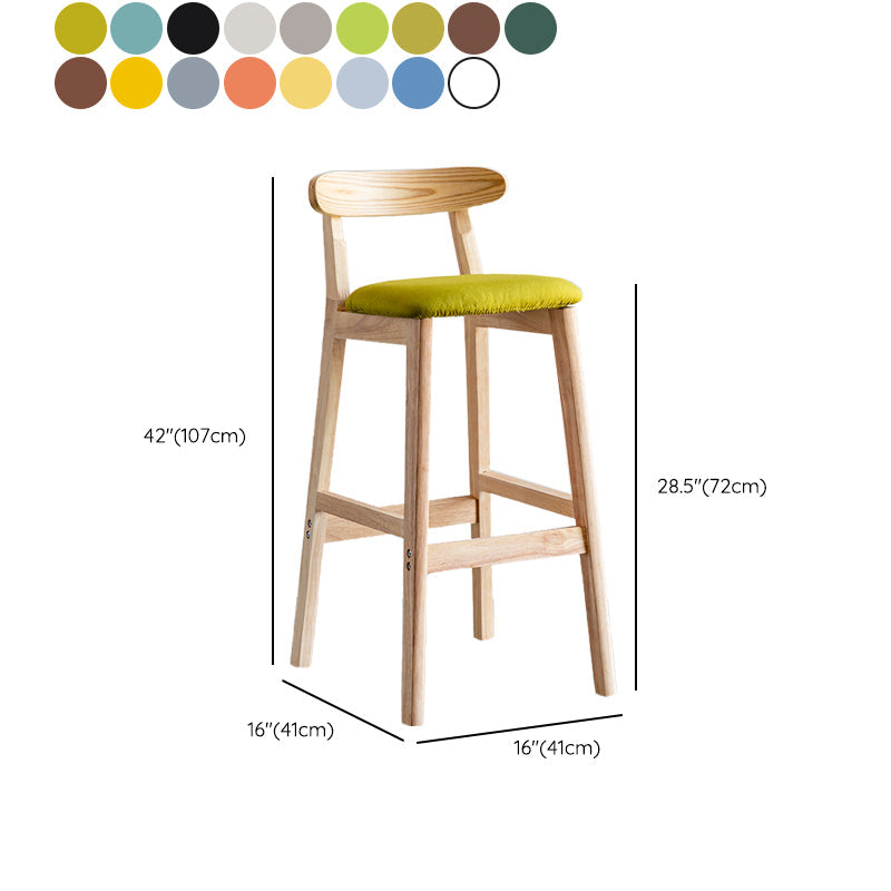 Pie de contraataque industrial Taburete de Counterless Café de madera con pedal y cojín