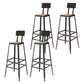 Industriële metalen Bar Stool Bar Hoogte Armloze ontlasting met zwarte benen