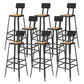 Industriële metalen Bar Stool Bar Hoogte Armloze ontlasting met zwarte benen