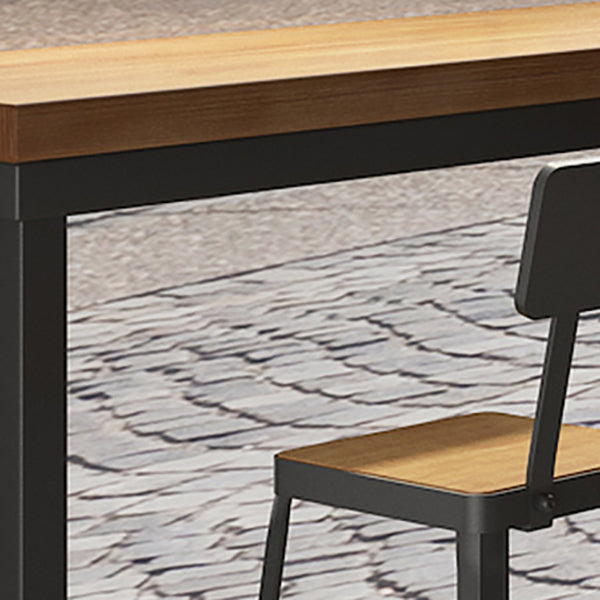 Industriële metalen Bar Stool Bar Hoogte Armloze ontlasting met zwarte benen