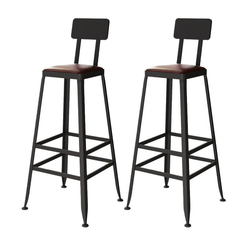 Industriële metalen Bar Stool Bar Hoogte Armloze ontlasting met zwarte benen